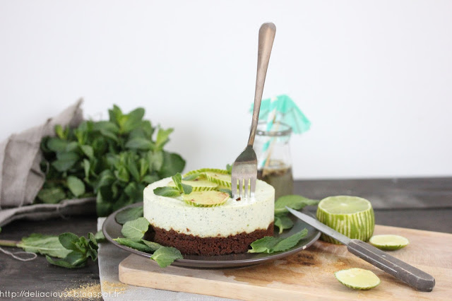 Cheesecake citron vert vegan