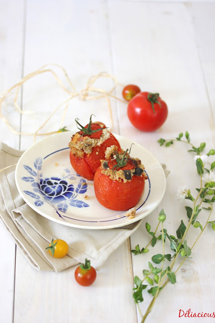 Tomates farcie au quinoa vegan