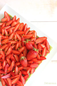 Tarte aux fraises carrée