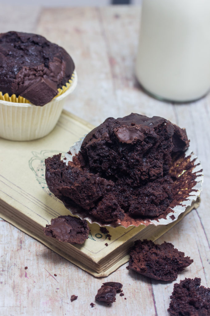 Muffins au chocolat vegan moellleux