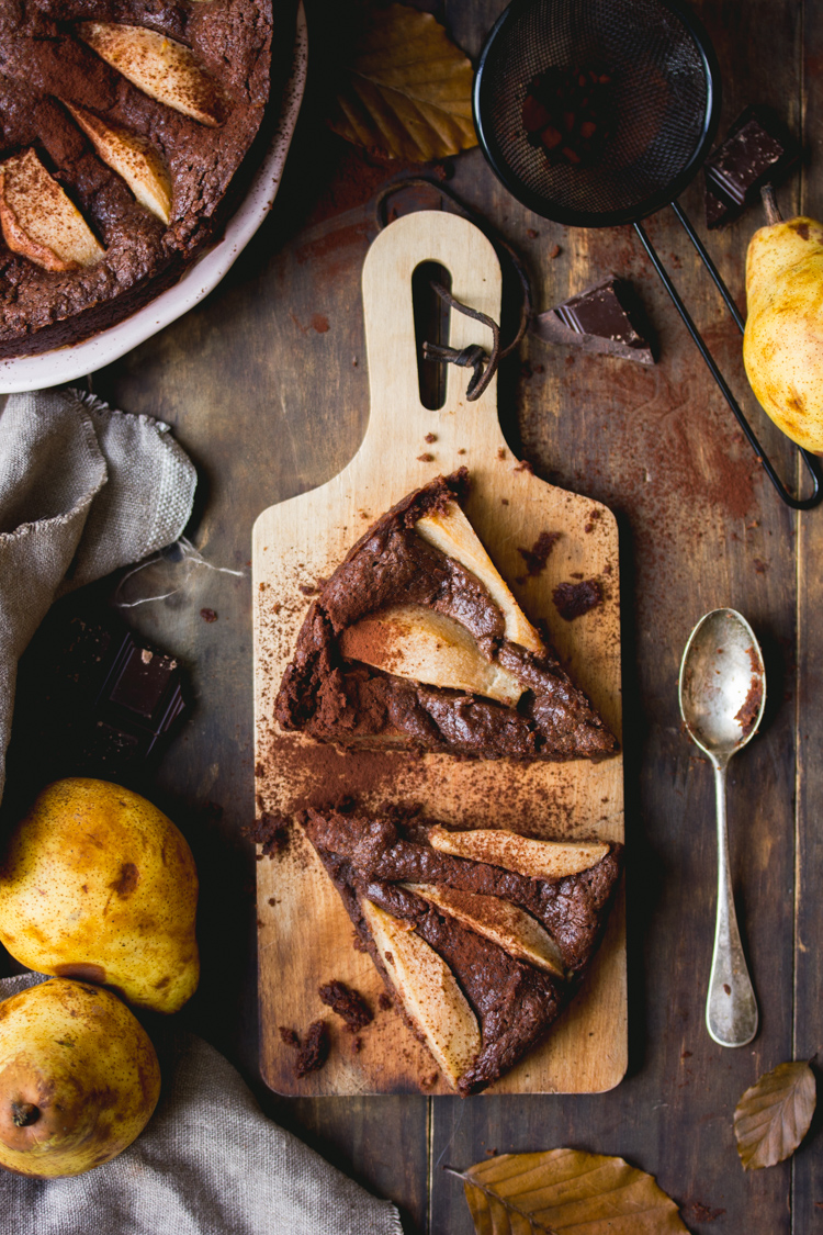 Recette de fondant au chocolat et aux poires vegan