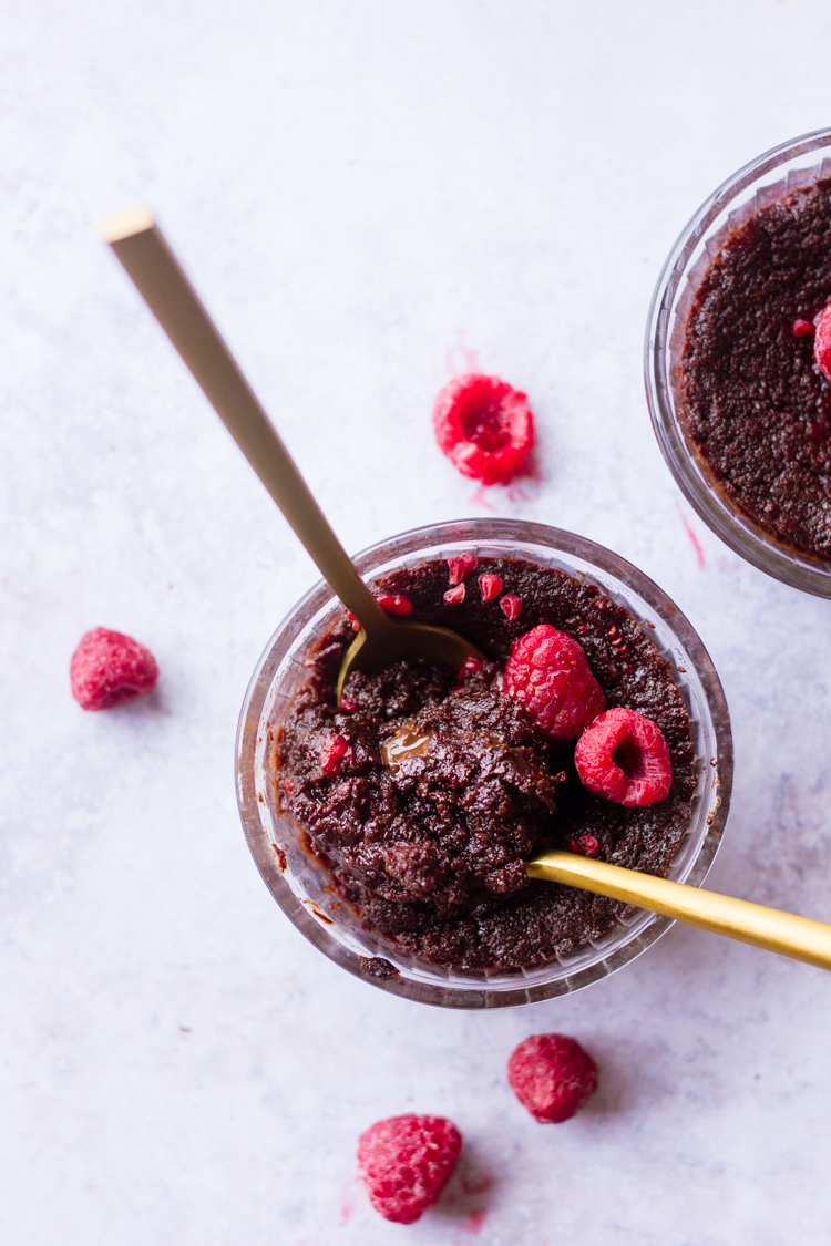 Coeur coulant au chocolat vegan