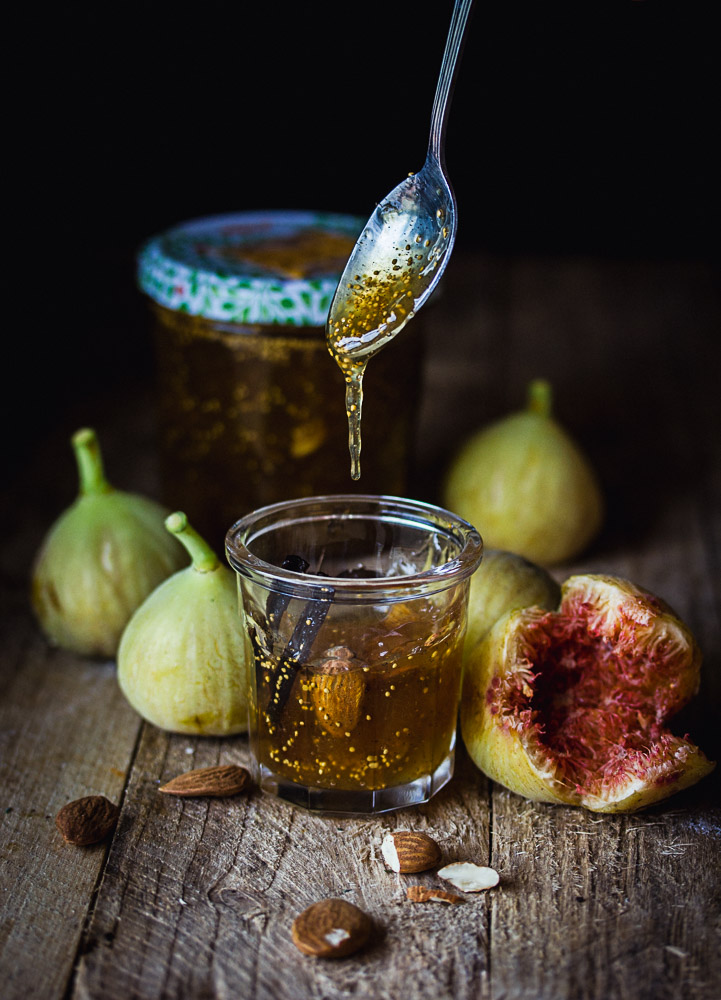 Confiture de figues à la vanille et aux amandes