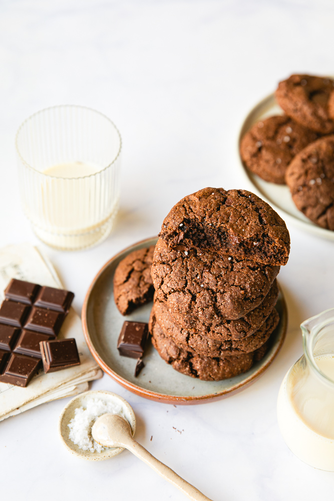Cookies cacao et chocolat sans beurre