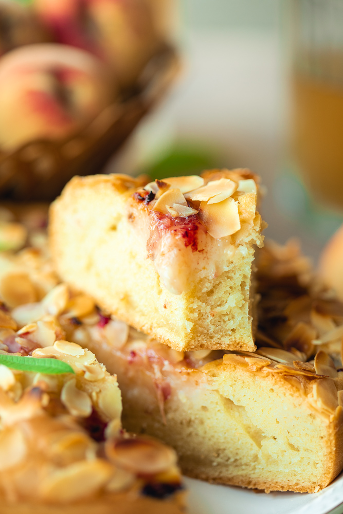 gâteau sans oeufs aux pêches