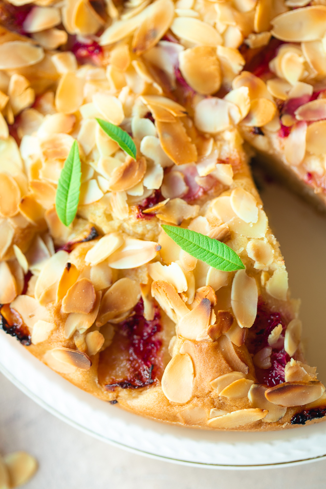 Gâteau pêches et amandes