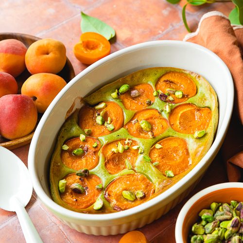 Clafoutis abricots et pistache