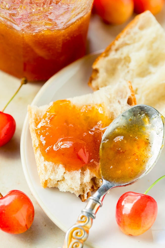 Confiture de cerises jaunes