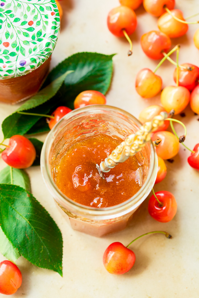 Confiture de cerises jaunes